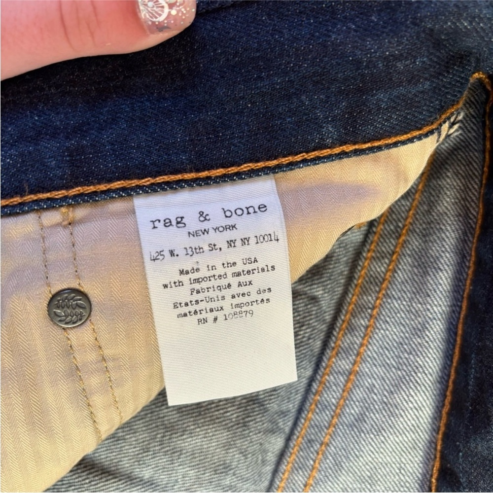 Rag & Bone Jeans Men Dark Blue Fit 2 Slim Size 30 - Picture 2 of 14
